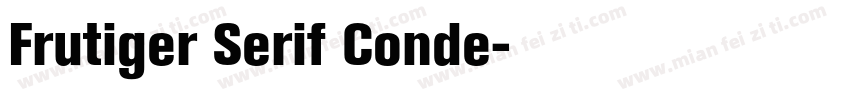 Frutiger Serif Conde字体转换